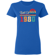 Load image into Gallery viewer, 40th Birthday Gift Retro Vintage Best Of 1980 G500L Ladies&#39; 5.3 oz. T-Shirt
