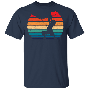 Rock Climbing Retro Moon Mountain Climber Gift G500 5.3 oz. T-Shirt