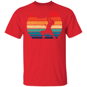 Rock Climbing Retro Moon Mountain Climber Gift G500 5.3 oz. T-Shirt