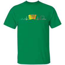 Load image into Gallery viewer, Retro Heartbeat Accordion Musician Gift G500 5.3 oz. T-Shirt
