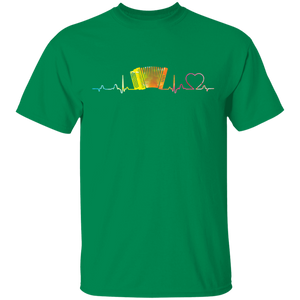 Retro Heartbeat Accordion Musician Gift G500 5.3 oz. T-Shirt