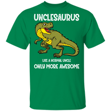 Load image into Gallery viewer, Unclesaurus Uncle Saurus T Rex Like A Normal Uncle Only More Awesome G500 5.3 oz. T-Shirt
